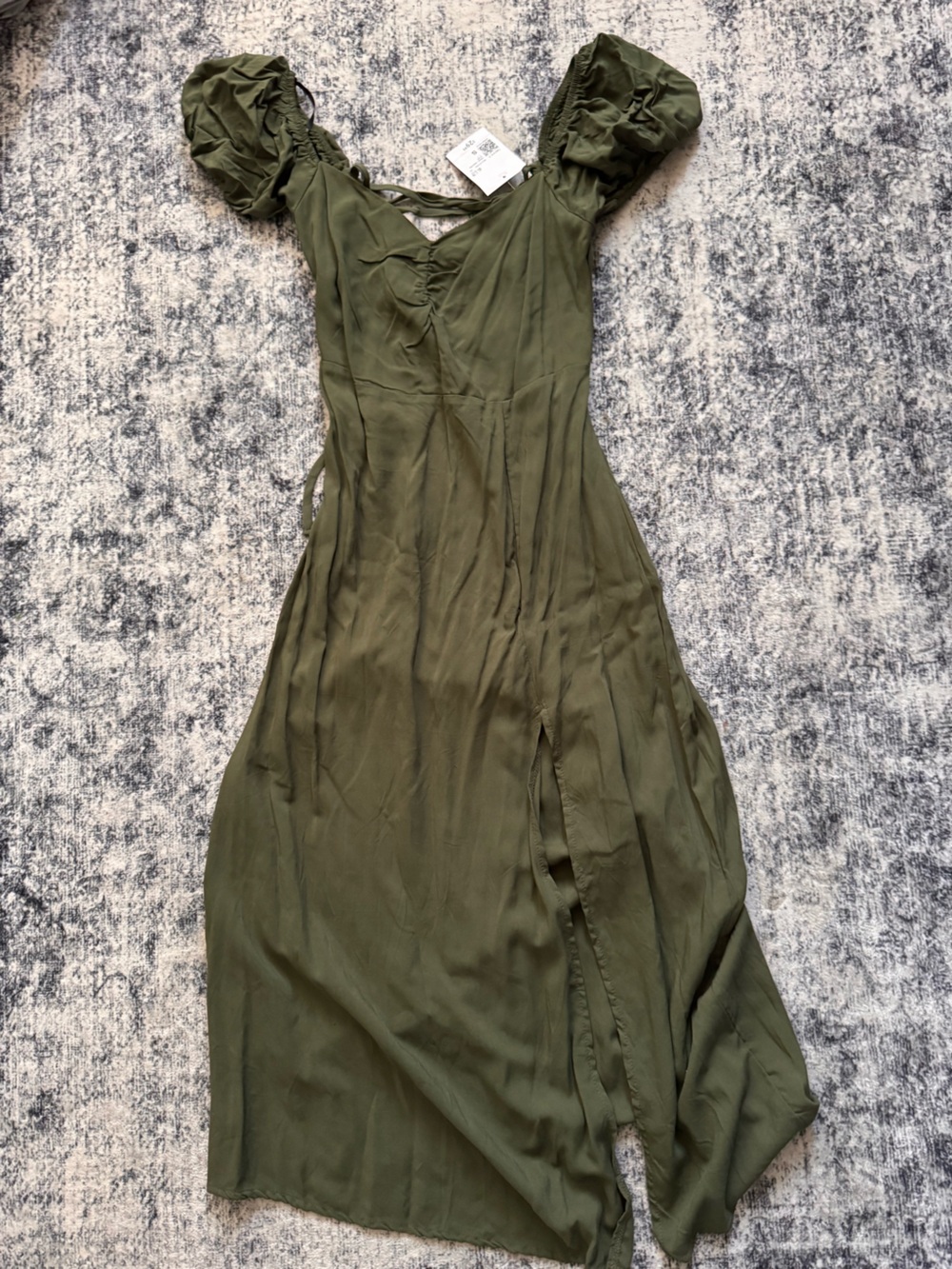 Olive Green Sleeveless Dress